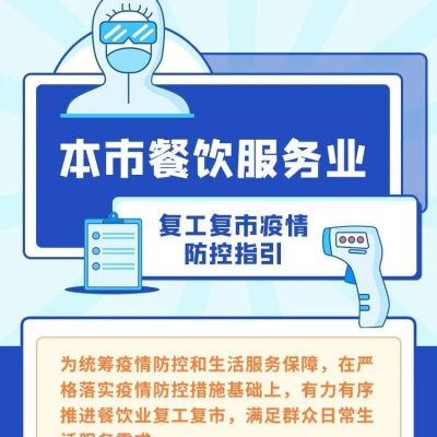 【提示】一图看懂:本市餐饮服务业复工复市疫情防控指引